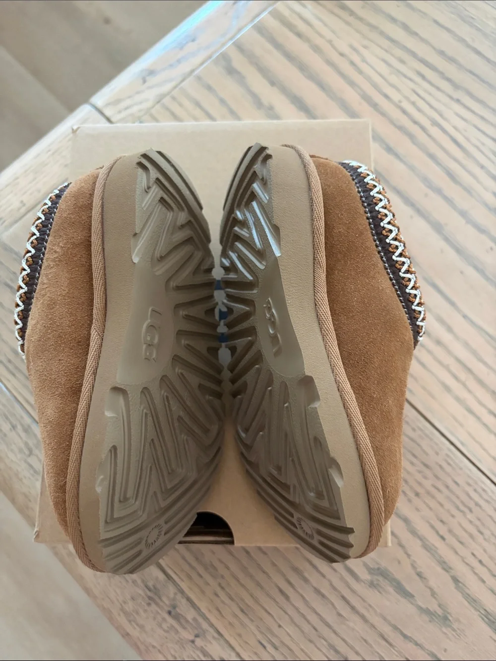 UGG Kids Chestnut Suede Slip-On Clogs with Braided Trim